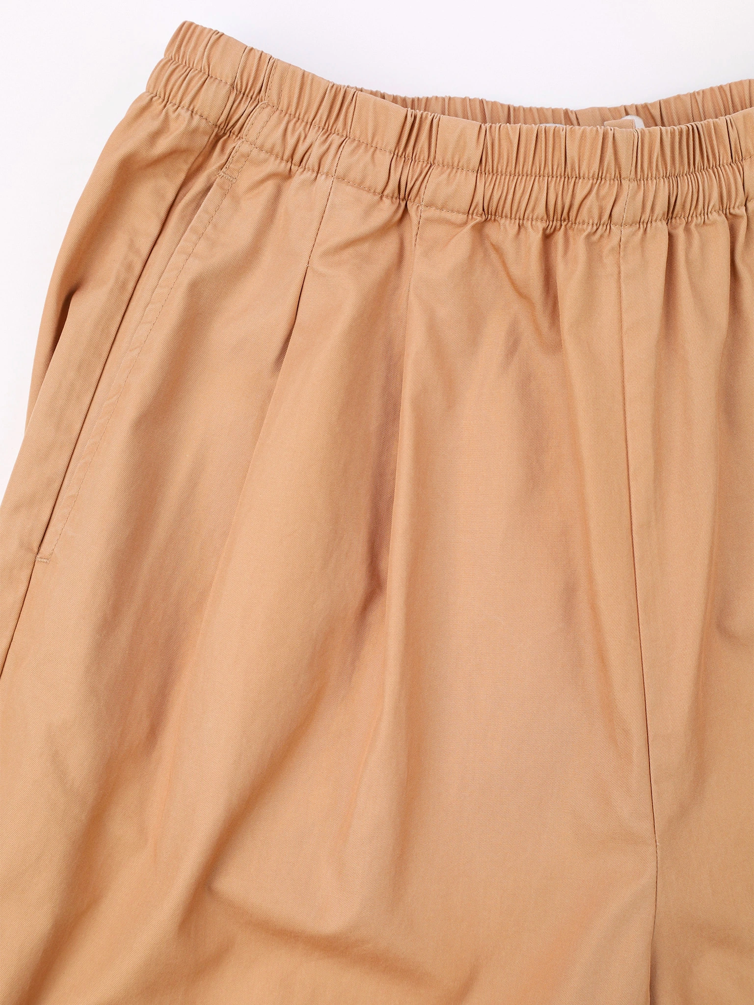 Брюки темно-бежевого цвета из смесового хлопка